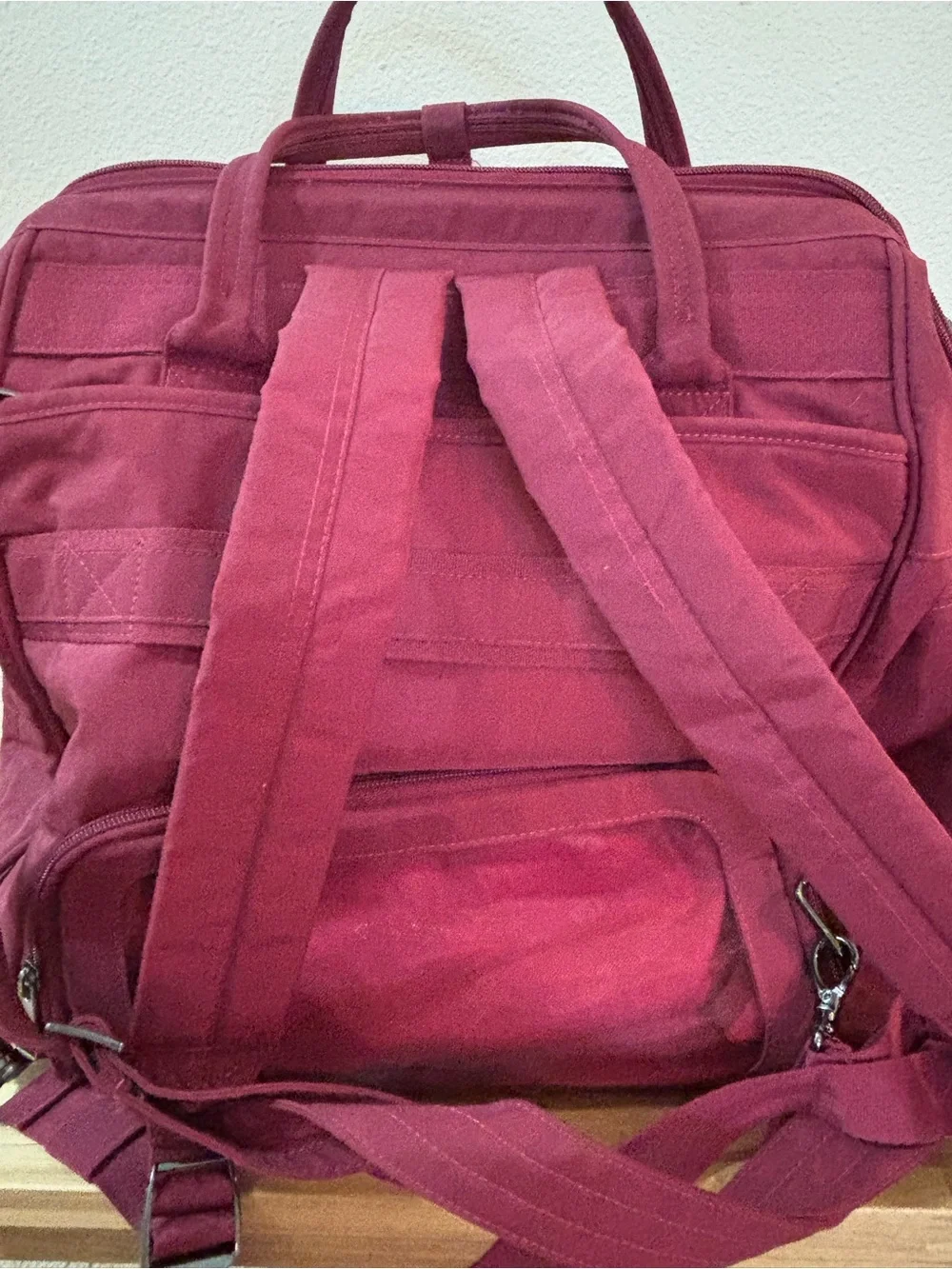Lug Via - Brushed Cranberry Convertible backpack/Tote/Caryall